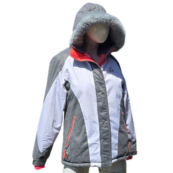 Girls Pink, White & Gray GERRY Winter Snow Jacket Coat Sz L/14 - Picture 1 of 9